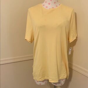 Talbots Yellow Short Sleeve Women’s T-Shirt Size XL NEW All season Layer Perfect
